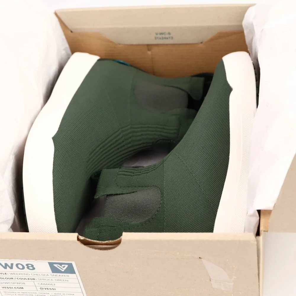 Vessi Womens Weekend Chelsea Sneaker Boots Size 8 Waterproof Green Shoe Booties